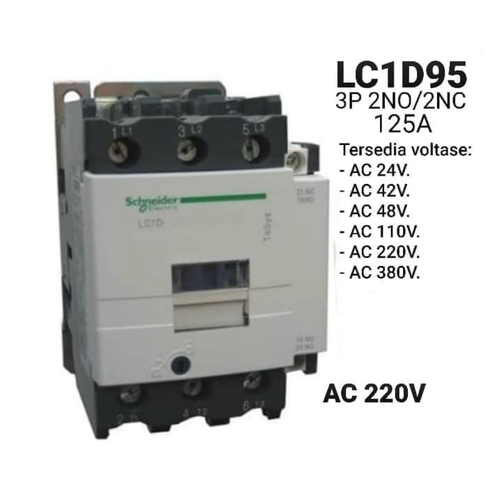 Terbaru Kontaktor Magnet Schneider 125 A 220V - Lcid 95