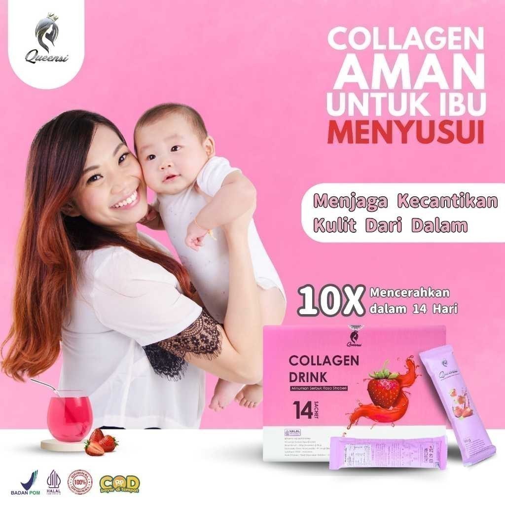 Collagen) [Hemat] Queensi Collagen Drink Original Original Bpom Collagen Queensi Merawat Dan