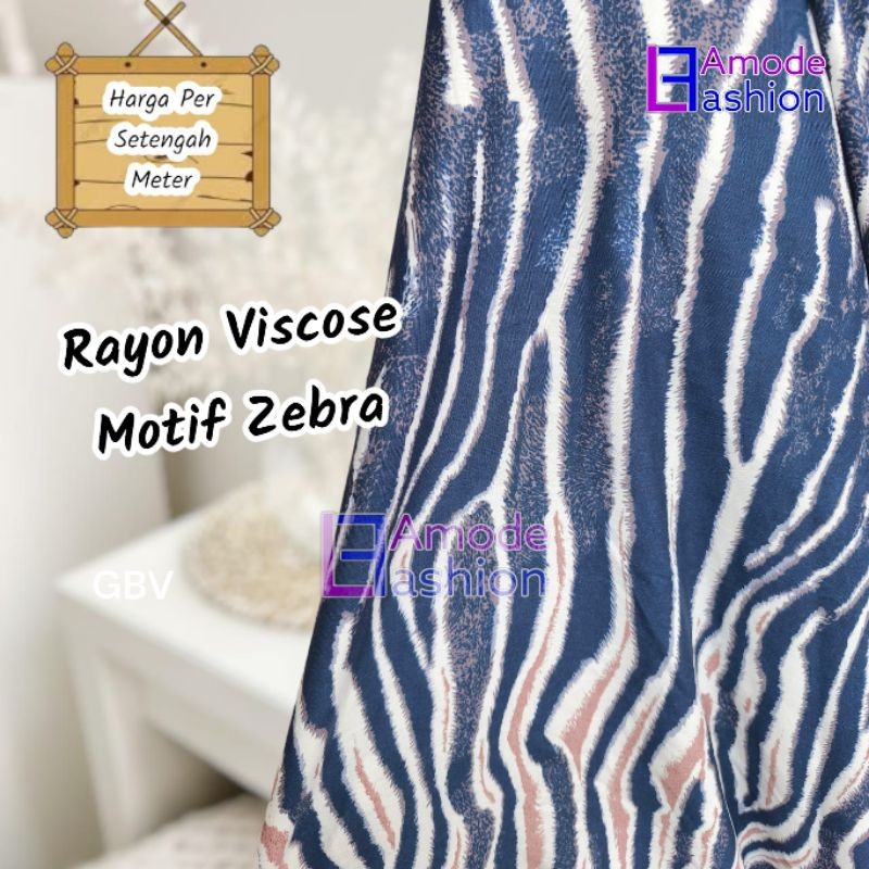 Kain Rayon Viscose Motif Zebra