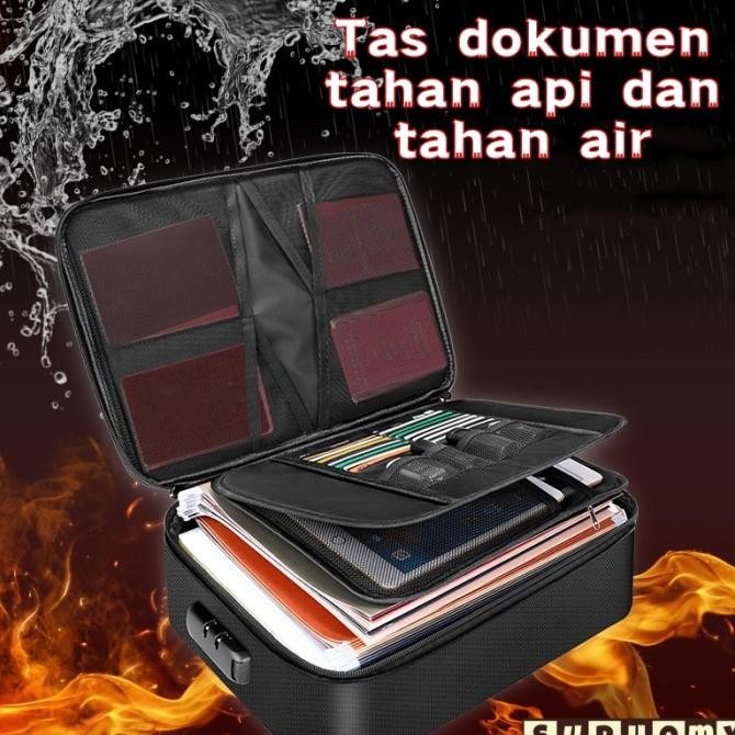 

TERMURAH - tas penyimpan dokumen F4 besar tahan api dan air tempat berkas map sle