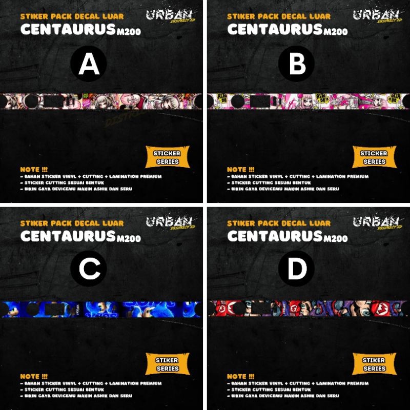 *2Piece* Urban Stiker Cutting Memanjang M 200 Garskin Casing Custom Bebas Dan Bayar Ditempat