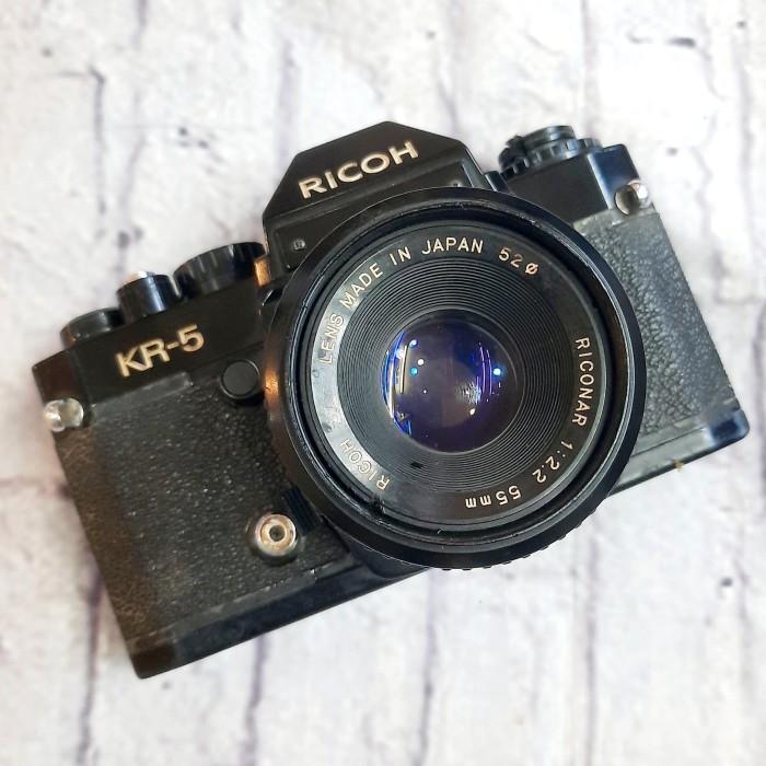 Kamera Analog Ricoh XR 500 Kit Lens Ricoh KR 5 Super Kit Lens