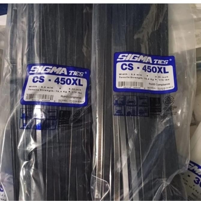 

TERBARU - Kabel Ties CS-450XL SIGMA Ties 45cm 9mm Hitam SIGMA