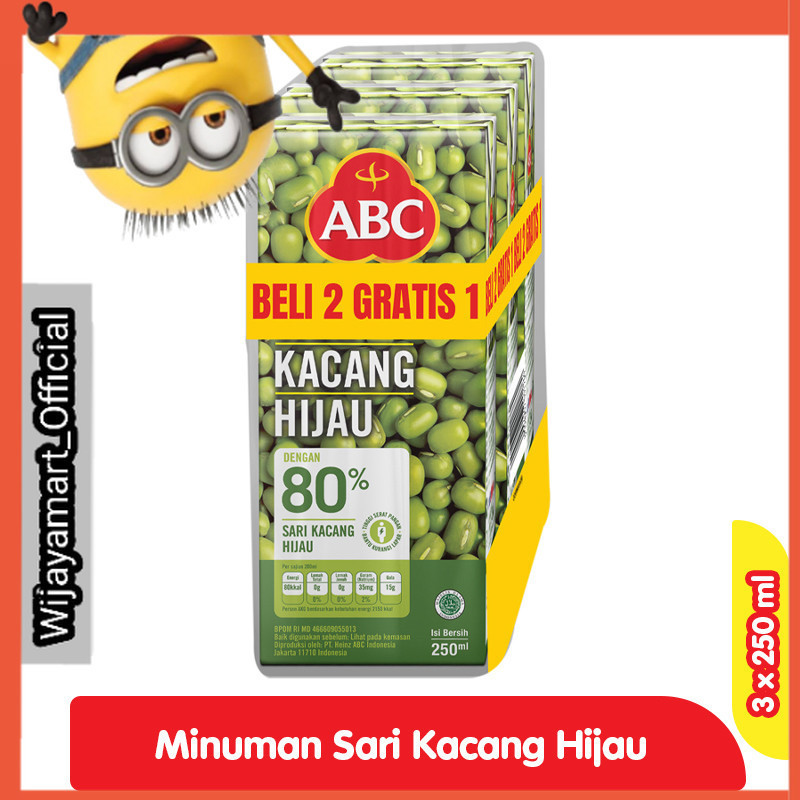 

ABC Minuman Sari Kacang Hijau 3 x 250 ml