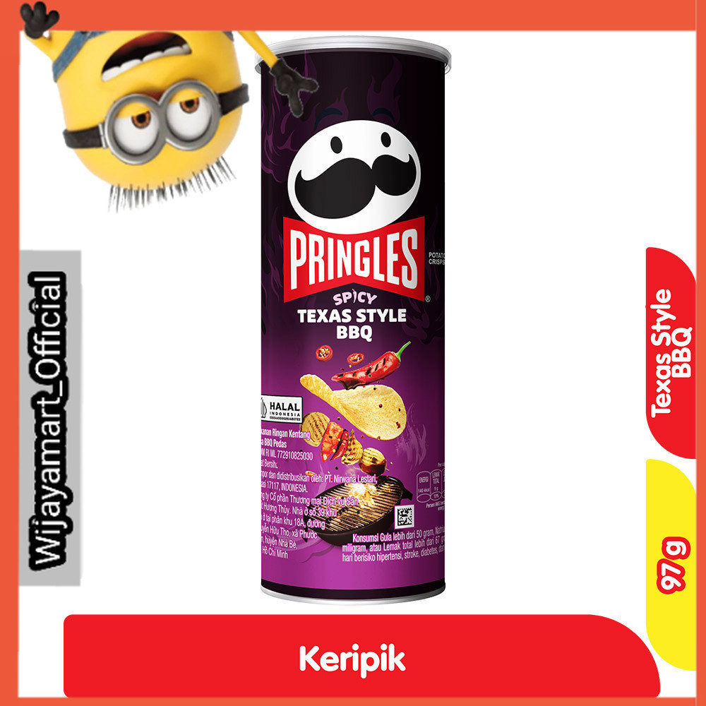 

Pringles Keripik Kentang Spicy Texas Style Barbekiu Kaleng 97 g