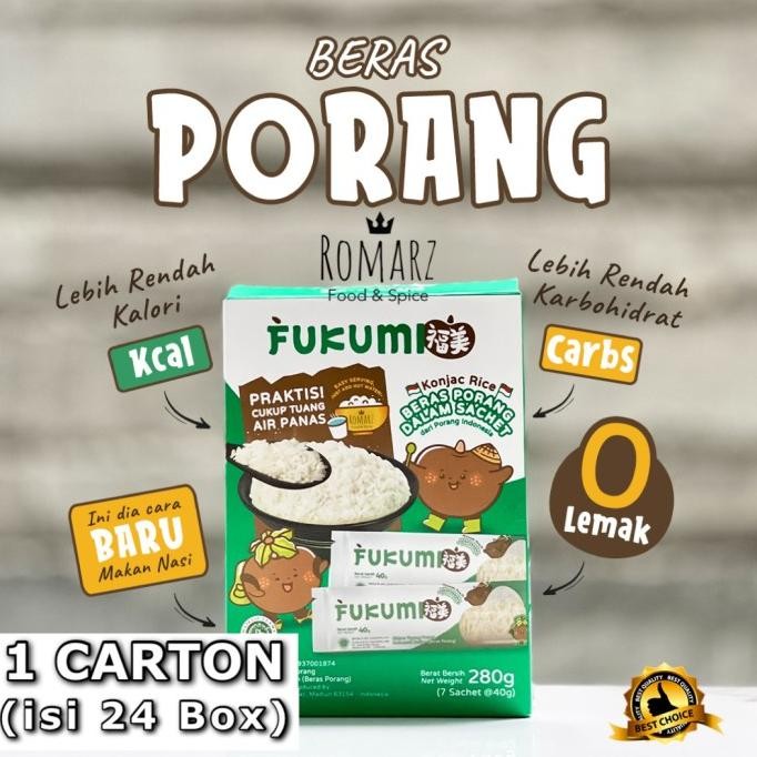 

terbaru beras porang 1 karton - box 280gr | beras shirataki (isi 24 box)