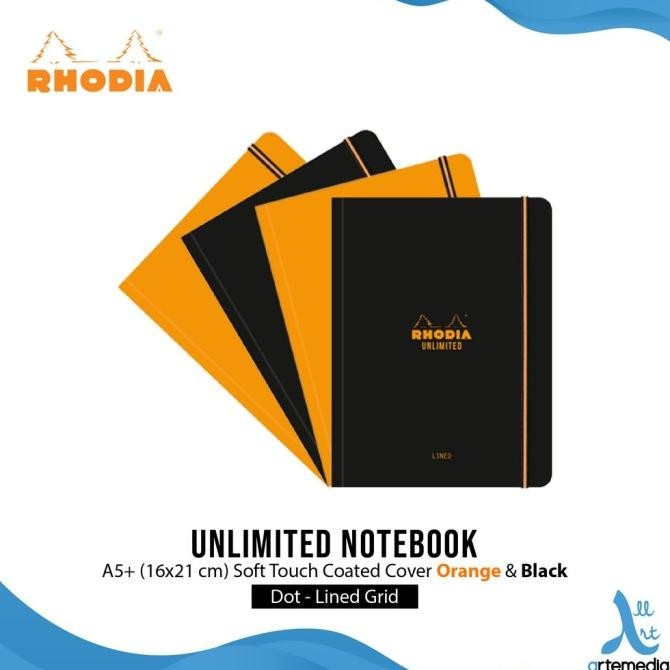 

Sale Rhodia Unlimited A5 Plus Soft Touch Coated Cover Notebook Buku Catatan