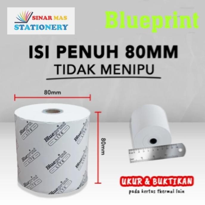 

Kertas Thermal Kasir Struk Blueprint Lite 80 mm x 80 mm - 1 Roll