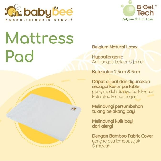 Babybee - Matras Pad 120x60x2.5 - Kasur Alas Tempat Tidur Bayi Latex