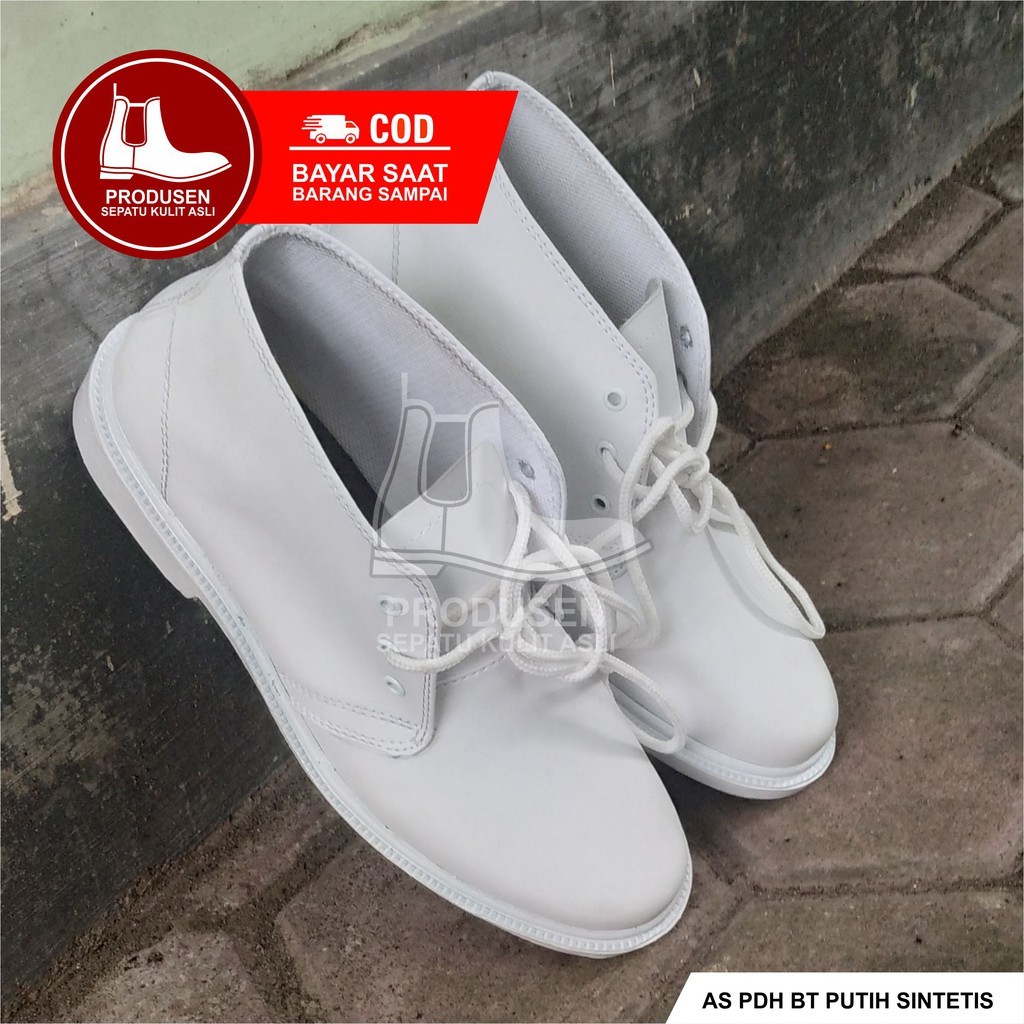 Pantofel Premium SEPATU PANTOFEL PDH PDU PUTIH PRIA UPACARA PENGIBAR BENDERA PASKIBRA DOFF