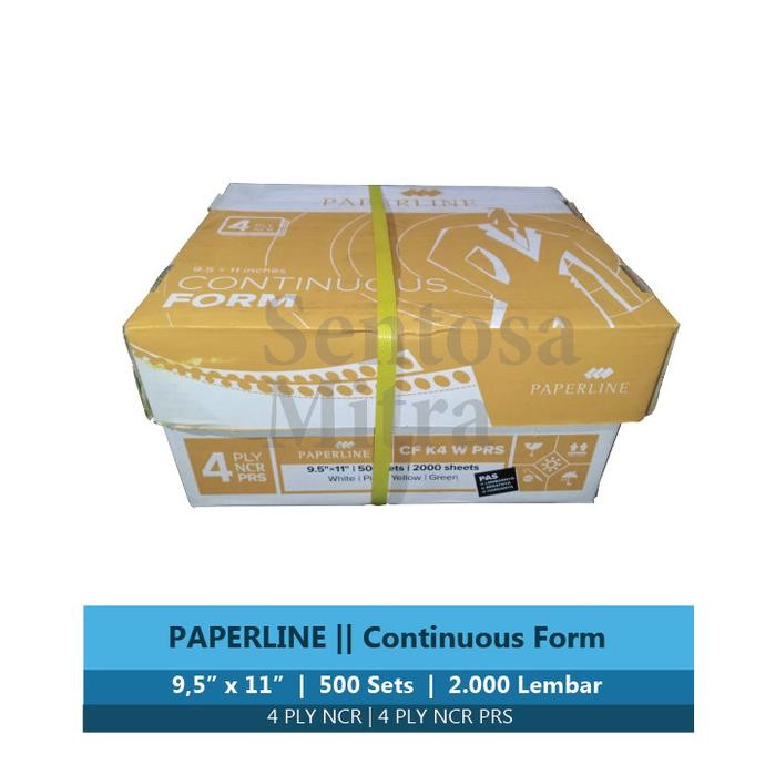

TERMURAH - Paperline Continuous Form Kertas Komputer 4 ply NCR PRS 9.5 x 11 inch
