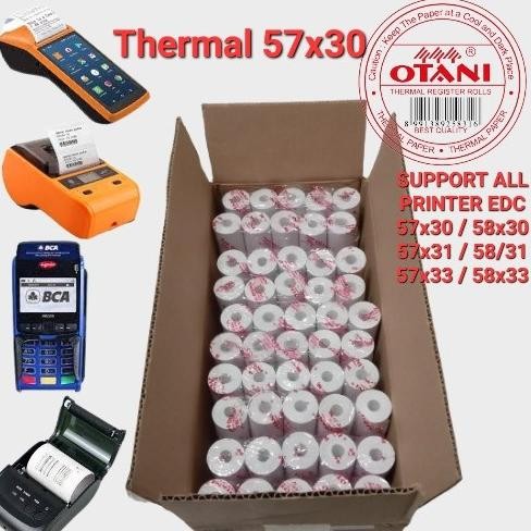 

BEBAS ONGKIR - Kertas thermal 57x30 otani kertas print thermal 57 x 30 OTANI