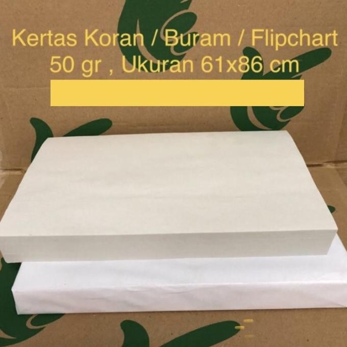 

TERMURAH - Kertas Koran / Buram / Flipchart 50gr ( 61x86 cm )