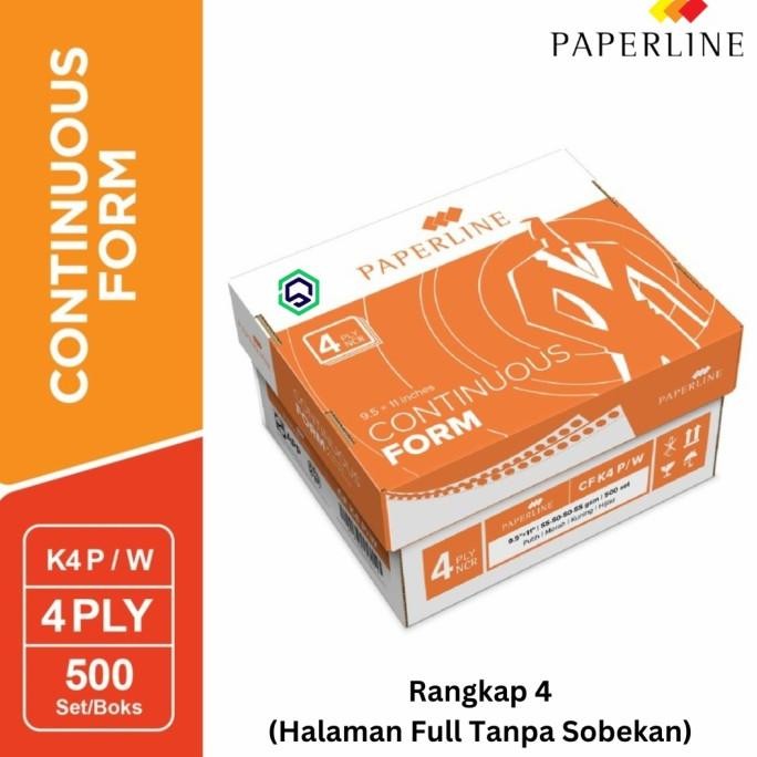 

TERLARIS - Continuous Form Kertas Komputer Paperline 9.5 x11 4 ply Rangkap CF K4