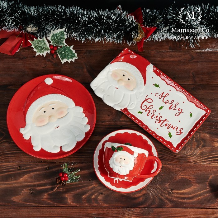 

NEW! Santa Claus Ceramic Dinnerware Christmas Piring keramik natal - Plate Limited
