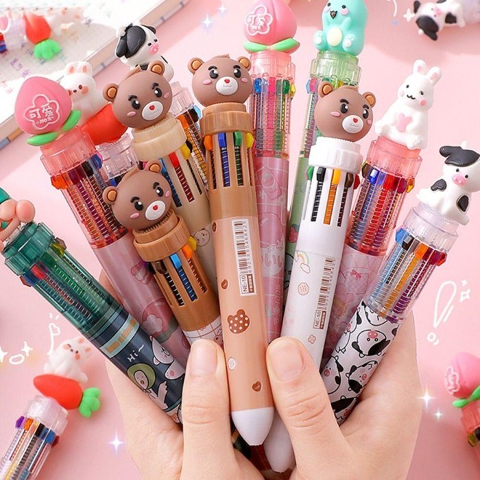 

Terbaru Somedaymx 10warna-warni Pulpen Lucu Kartun Sekolah Alat Kantor Cepat 100% ori