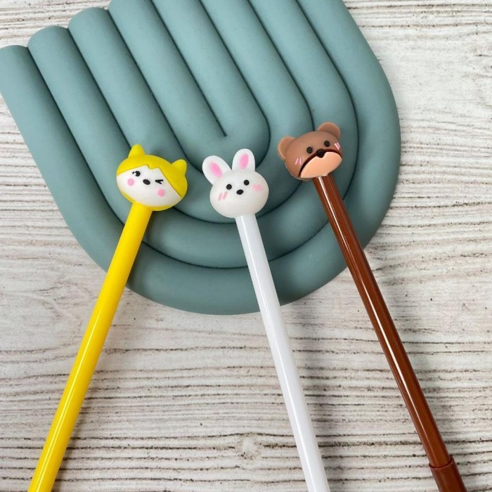 

Terbaru Pulpen Gel Hewan Serigala Rabbit Bear CUTE LUCU Tinta Hitam / Pen gel Animal 3 Varian Warna