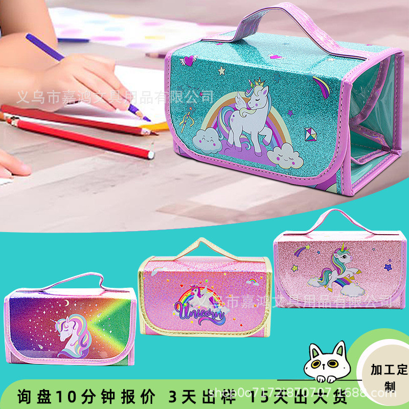 

Tas Pensil Lipat Kapasitas Besar, Tas Pena Cat Air Portabel Dapat Dilipat