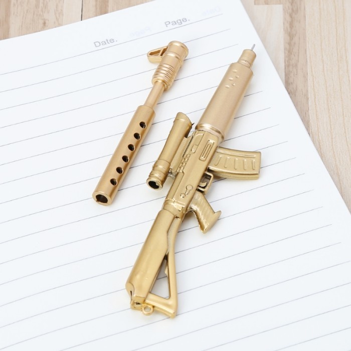 

Terbaru Novelty Gel Pen Gun Shape Ballpoint Pens Office School Supply Sta 100% ori
