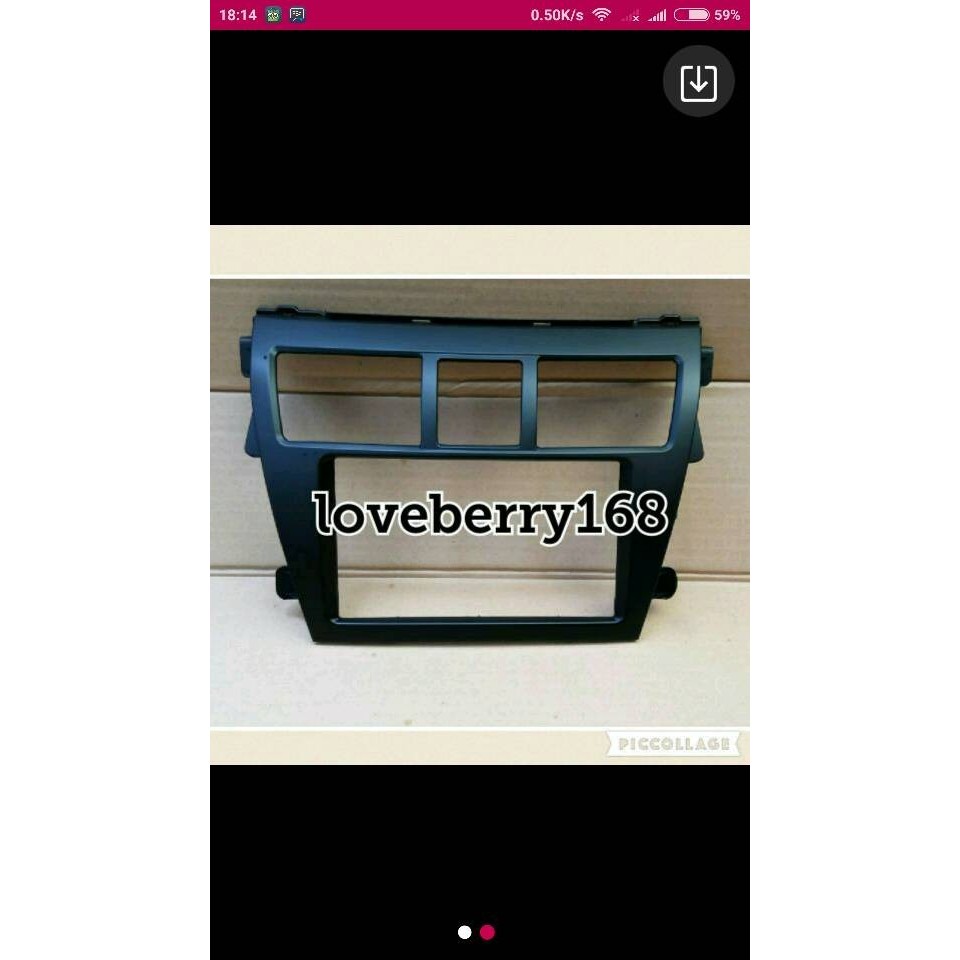 Promo Frame Head Unit Double Din Vios 2007 - 2011