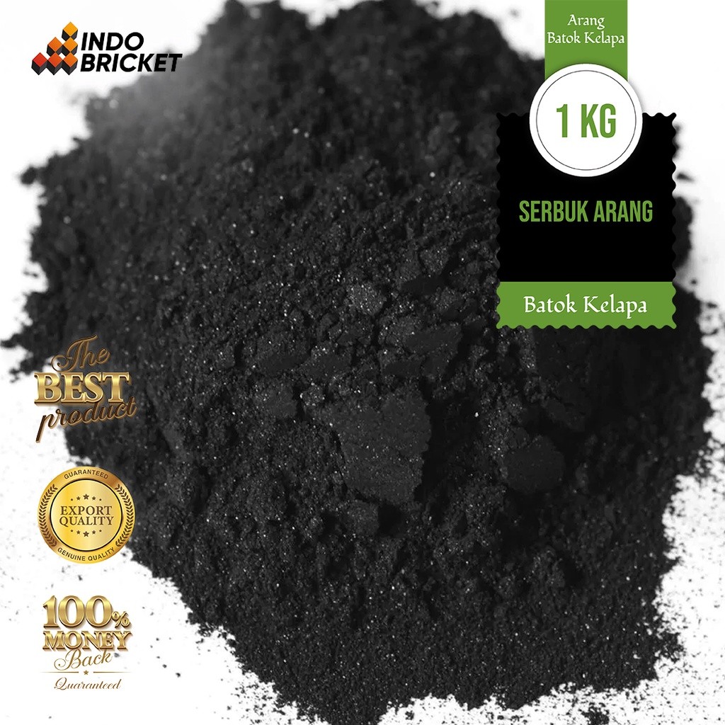 Serbuk Arang Batok Kelapa / Powder Charcoal Coconut Shell 1KG by INDO Bricket