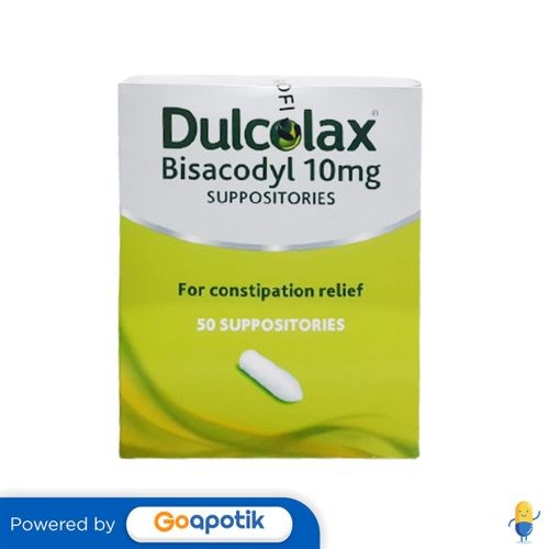 DULCOLAX DEWASA 10 MG BOX 50 SUPPOSITORIA
