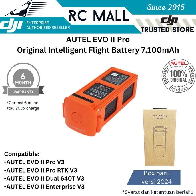 TERLARIS - Battery Baterai AUTEL EVO 2 Pro Intelligent Flight Battery EVO II Series Autel EVO II Pro