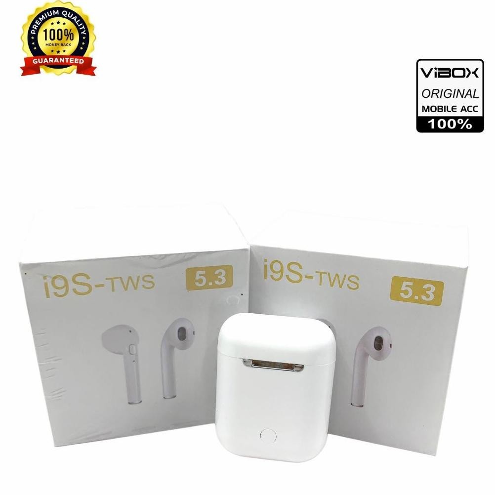 i9s Tws / Headset Bluetooth Earphone i9S Bluetooth BT i9 S Mini Wireless Stereo Audio Music Box Orig