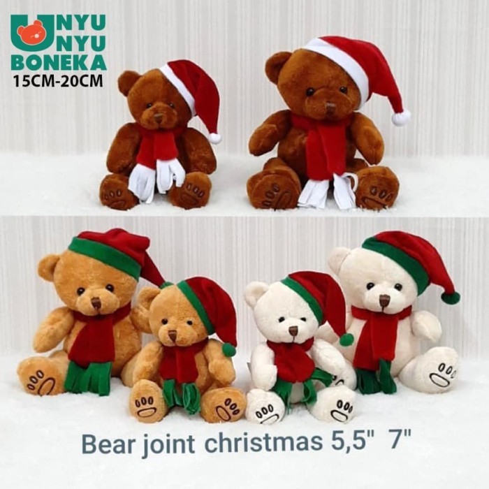 

NEW! Boneka Natal Teddy Bear Souvenir merry christmas gereja kado Limited