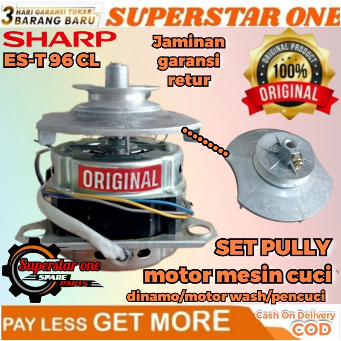DINAMO MESIN CUCI SHARP WASH/PENCUCI SET PULLY/CAKRAM ES-T 96 CL