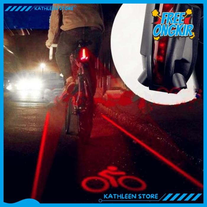 LAMPU BELAKANG SEPEDA RECHARGEABLE WATERPROOF LED LIPAT SLIM KEDIP KATHLEEN STORE GRATIS ONGKIR 