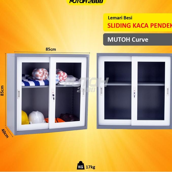 

Lemari arsip lemari besi filling cabinet Pintu Kaca Geser Pendek