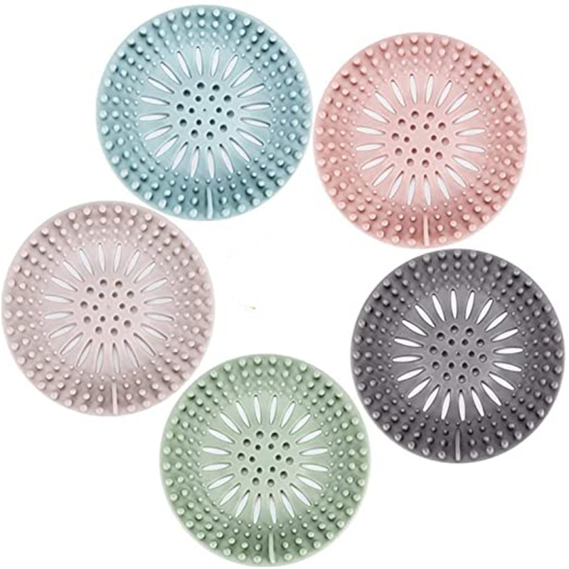 Round Silicone Drain Hair Catcher, Kitchen Sink Strainer