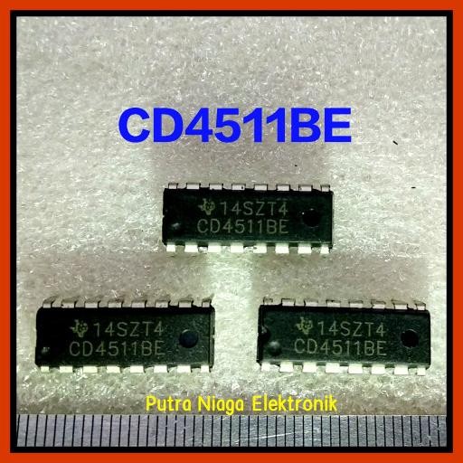 ic CD4511BE Dip 16 pin CD4511 / TC4511 / HEF4511 / HCF4511 putr4n dijamin
