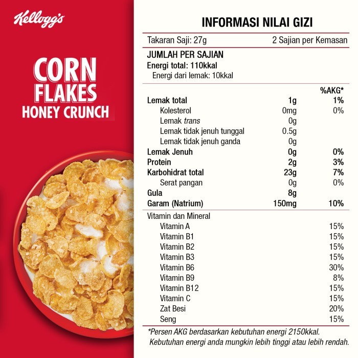 

[Carton Deals] Kelloggs Corn Flakes Honey Crunch Pouch Sereal 24X55Gr Diskon