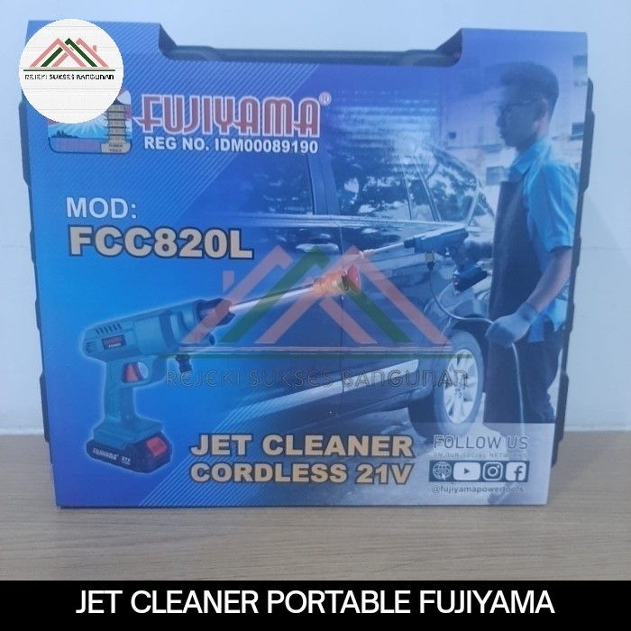 Jet Cleaner Cordless Fujiyama/ Cuci Mobil Portable Fcc820L Terlaris