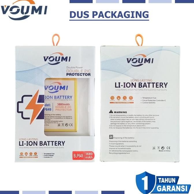 Original Baterai Battery Voumi Double Ic Power High Capacity Blp649 Compatible Hp Oppo A83 - A83T - 
