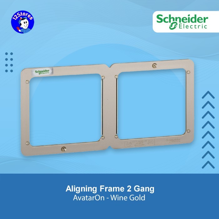 Schneider Electric Avataron Aligning Frame 2Gang Wine Gold