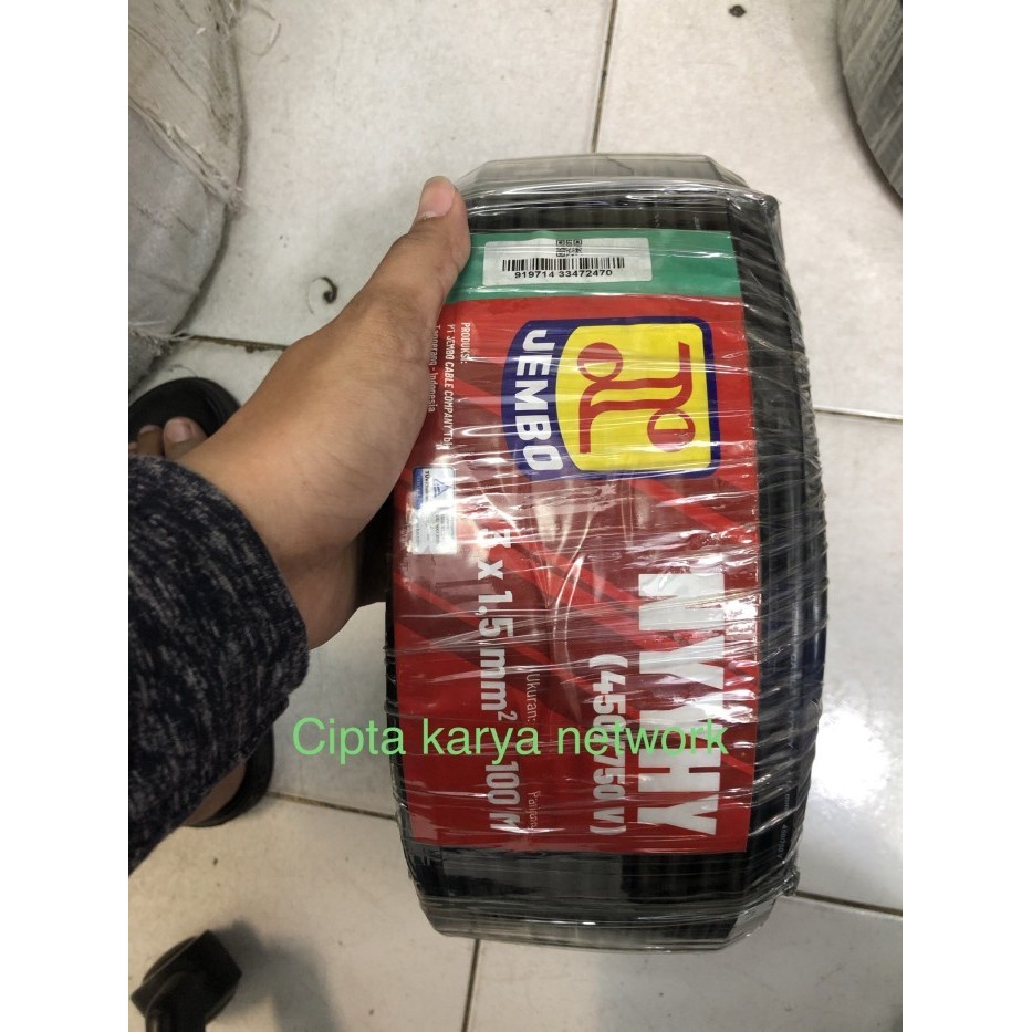 Kabel Jembo Nyyhy 3X1.5 50M / Jembo Nyyhy 3X1,5 50M Serabut Hitam