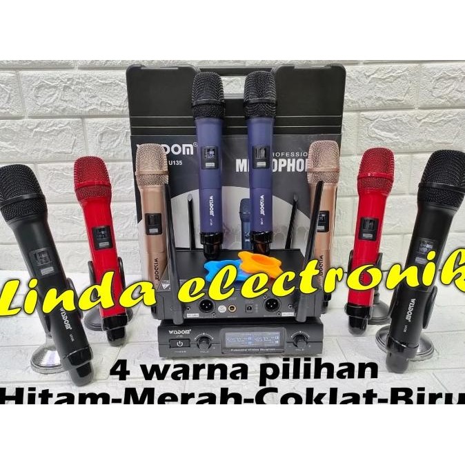 MIC WIRELESS WISDOM U135 2 MIC PEGANG MIC WISDOM U 135 ORIGINAL