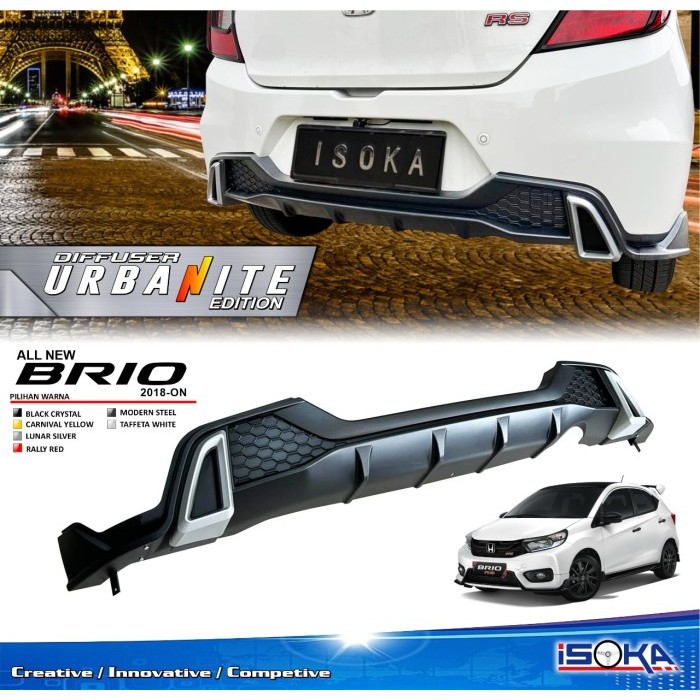 Diffuser URBANITE Edition Skidplate Belakang Mobil All New Brio 2018
