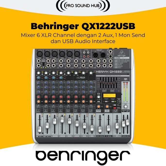 Behringer QX1222USB QX 1222 USB QX1222 Mixer 12 Input 6 Channel