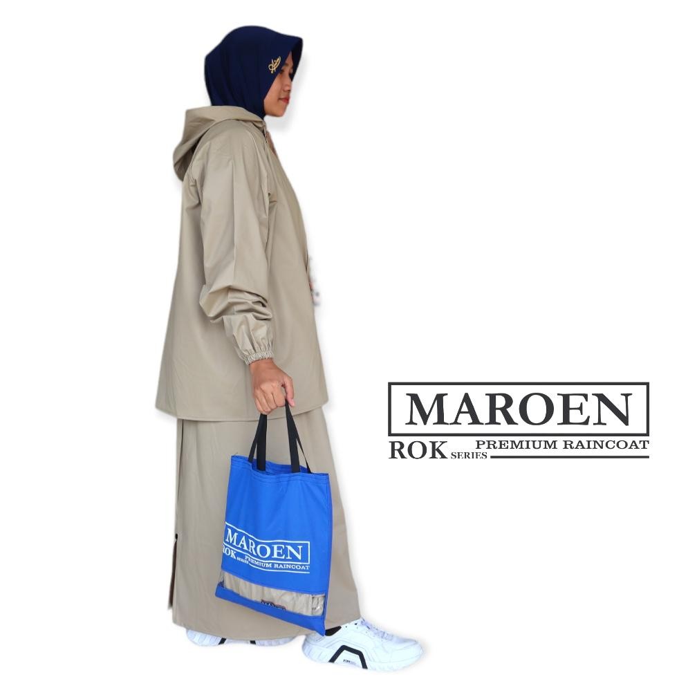 CR - JAS HUJAN MAROEN JAKET ROK WANITA BAHAN PVC TEBAL LENTUR KUAT MURAH GROSIR JAS HUJAN WANITA ROK