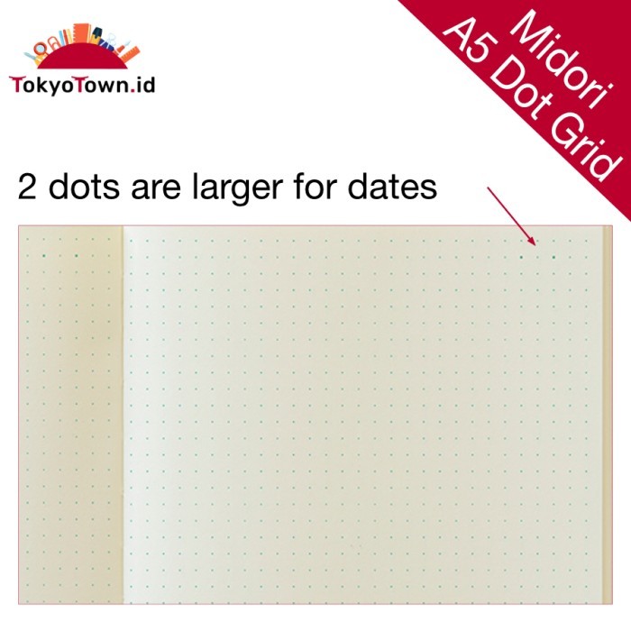 

Md Midori Notebook Journal A5 Dot Grid New
