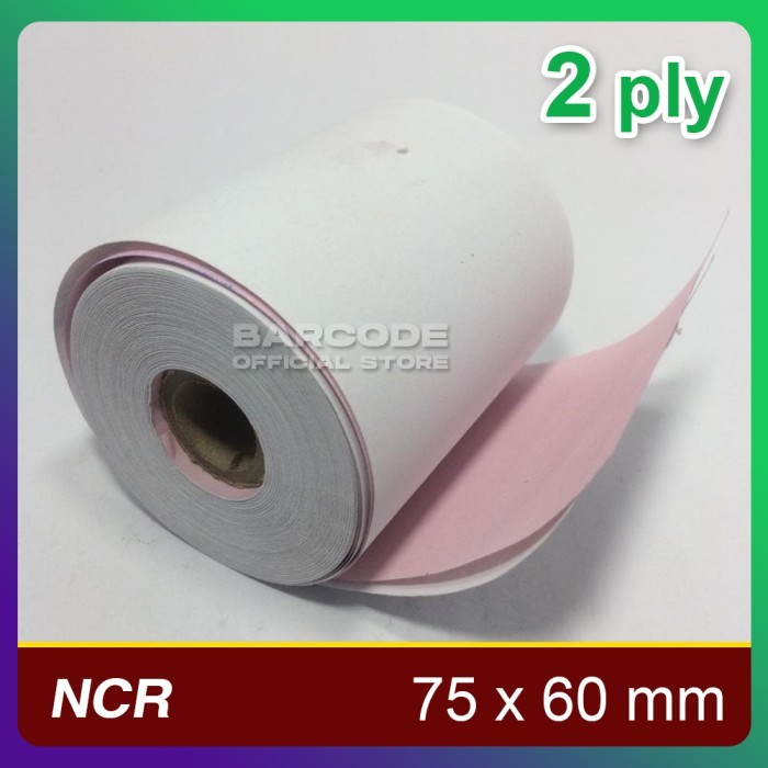 

( 1 Dus ) Kertas Struk Kasir 75 X 60 Mm Rangkap 2 Ply ( Isi 100 Roll ) Terbaru