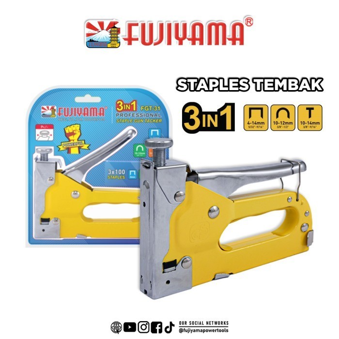 

BENZ 4 14 Staple Gun 3 in 1 Way Heavy Duty Staples Tembak hekter jok