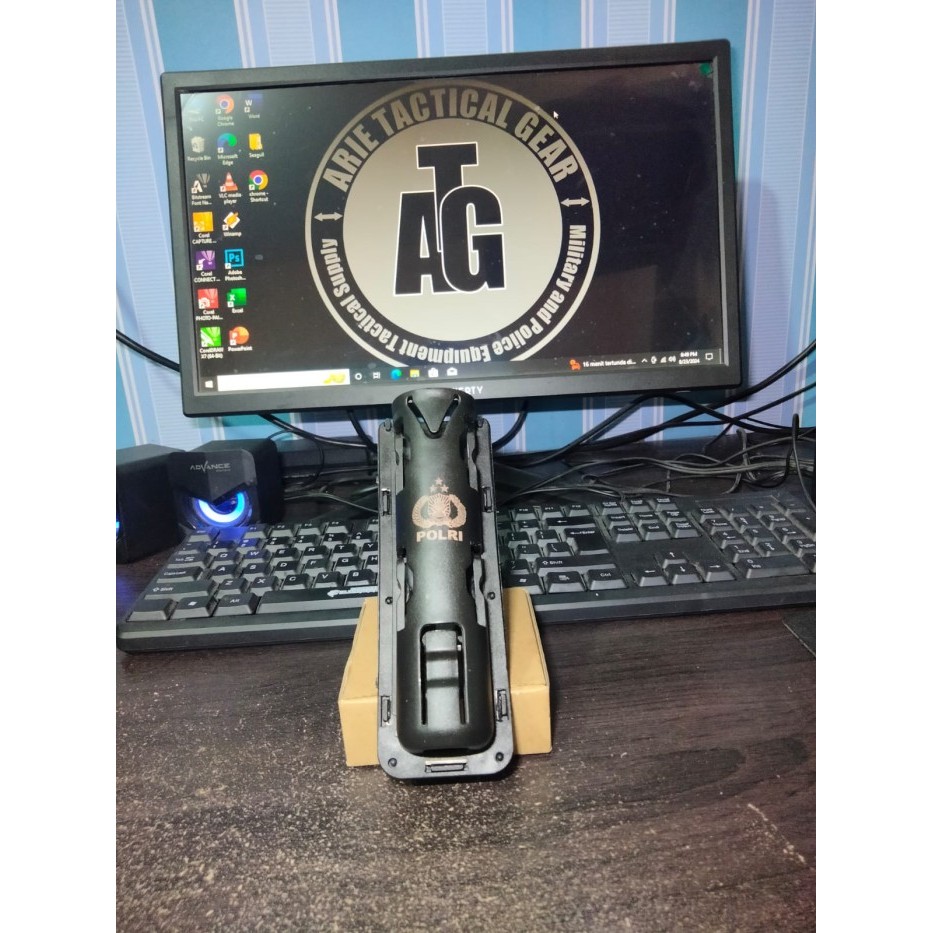 ORIGINAL Holster Baton Stick Logo Polri/ Sarung Baton Plastik ABS - Sarung nya aja