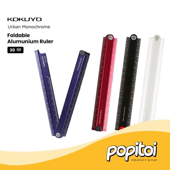 

Terlaris KOKUYO Urban Monochrome Foldable Aluminum Ruler 30 cm Penggaris Lipat SALE