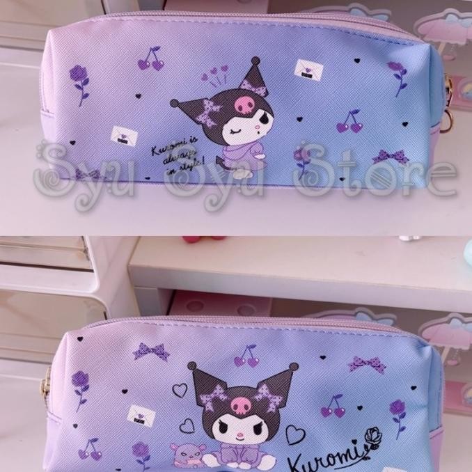 

Pouch Tempat Pensil 2 Sekat Resleting My Melody Kuromi Cinnamoroll