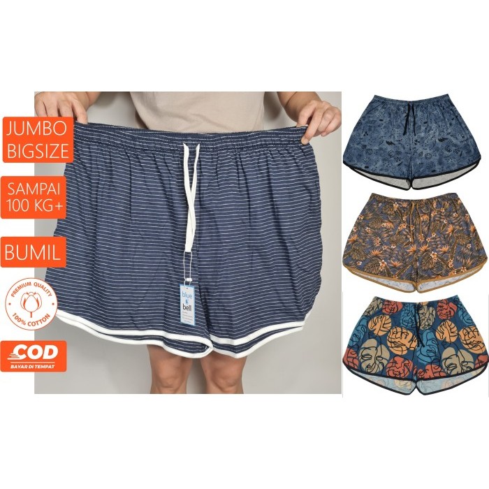 Jumbo Celana Pendek Korea Wanita Katun